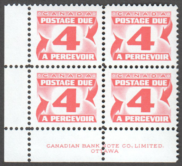 Canada Scott J31ii MNH PB LL - Click Image to Close